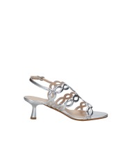 Albano 5616 Sandali con tacco alto in pelle laminata Argento