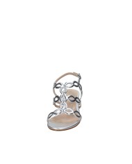 Albano 5616 Sandali con tacco alto in pelle laminata Argento