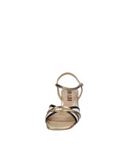 Bibi Lou 795z88fs Sandali con tacco in pelle e laminato Bianco e Oro
