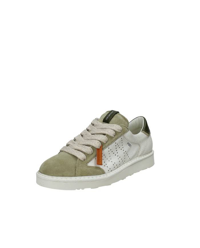 Panchic p001.02263081 Sneaker da uomo in 100% pelle e camoscio Verde Oliva