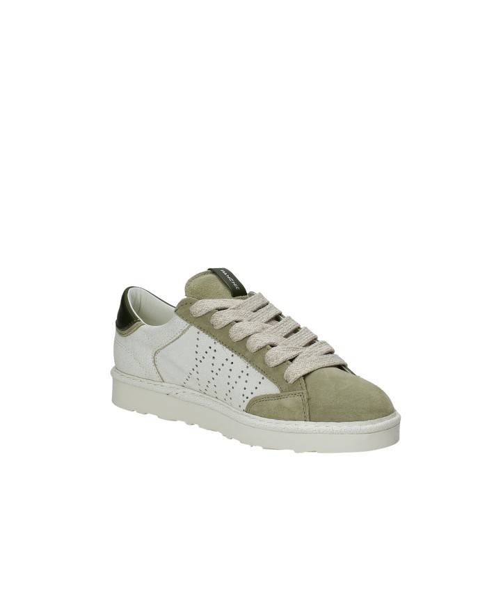 Panchic p001.02263081 Sneaker da uomo in 100% pelle e camoscio Verde Oliva