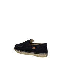 Vidorreta 0352 Espadrilla mocassino da uomo in corda e camoscio Blu