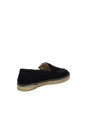Vidorreta 0352 Espadrilla mocassino da uomo in corda e camoscio Blu