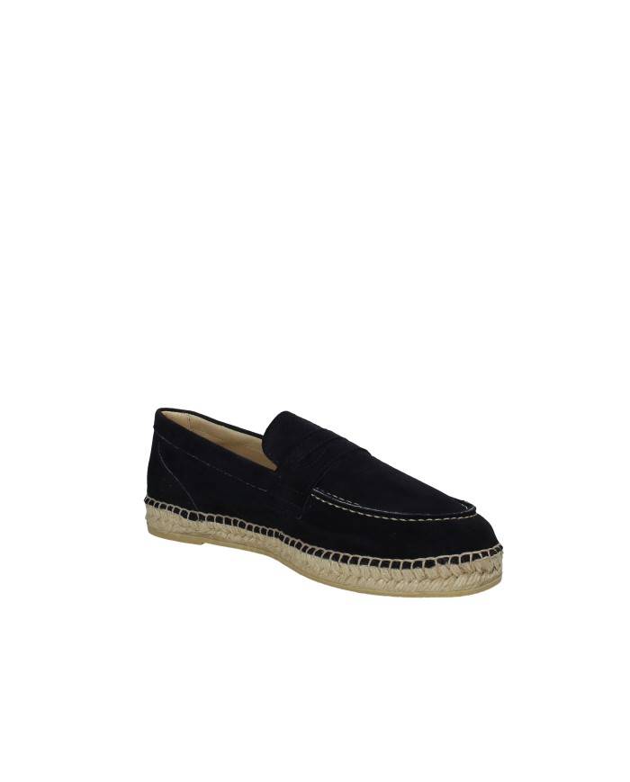 Vidorreta 0352 Espadrilla mocassino da uomo in corda e camoscio Blu