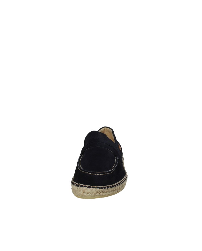 Vidorreta 0352 Espadrilla mocassino da uomo in corda e camoscio Blu