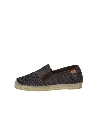Vidorreta 0351 Espadrilla mocassino da uomo in tessuto intrecciato Testa Moro