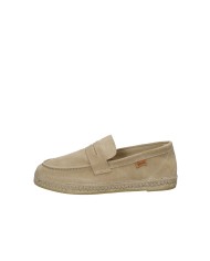 Vidorreta 0352 Espadrilla mocassino da uomo in corda e camoscio Sabbia
