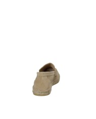Vidorreta 0352 Espadrilla mocassino da uomo in corda e camoscio Sabbia