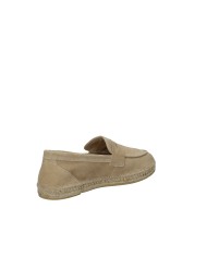 Vidorreta 0352 Espadrilla mocassino da uomo in corda e camoscio Sabbia