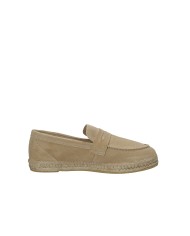 Vidorreta 0352 Espadrilla mocassino da uomo in corda e camoscio Sabbia