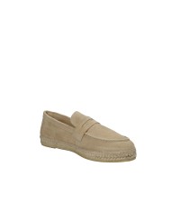 Vidorreta 0352 Espadrilla mocassino da uomo in corda e camoscio Sabbia