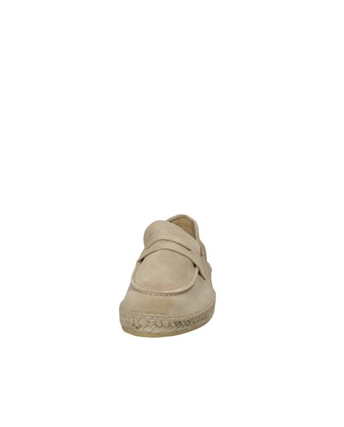 Vidorreta 0352 Espadrilla mocassino da uomo in corda e camoscio Sabbia