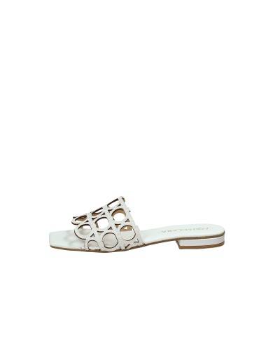 Aquaclara Iseo15.bia Sandalo basso scalzato in pelle Bianco