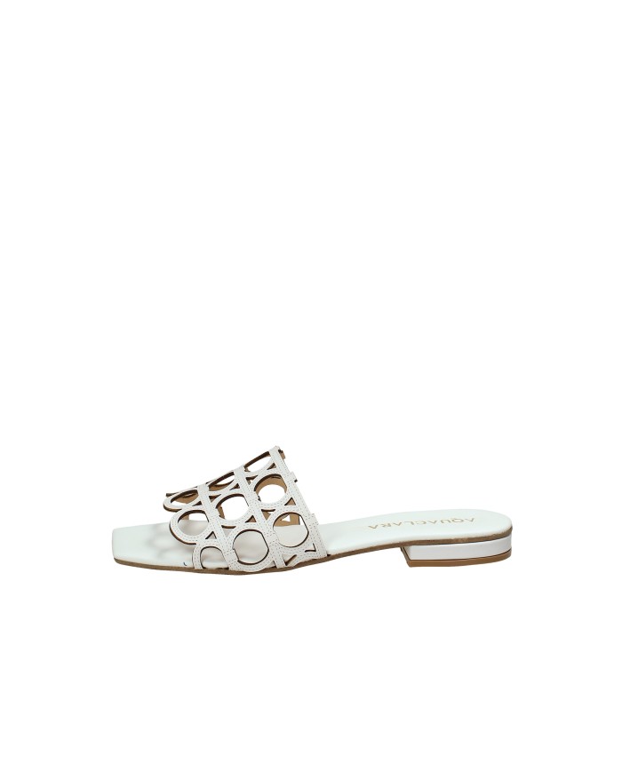 Aquaclara Iseo15.bia Sandalo basso scalzato in pelle Bianco