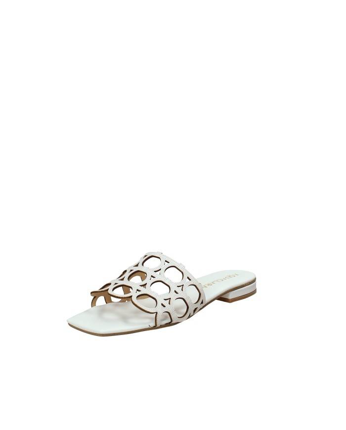 Aquaclara Iseo15.bia Sandalo basso scalzato in pelle Bianco