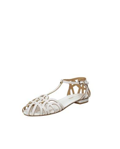 Aquaclara Tevere.bia Sandalo basso con tallone in pelle Bianco