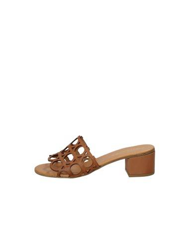 Aquaclara Iseo40.tan Sandalo scalzato con tacco in pelle Tan