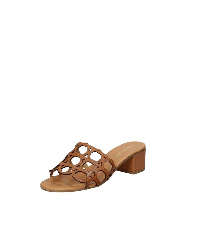 Aquaclara Iseo40.tan Sandalo scalzato con tacco in pelle Tan