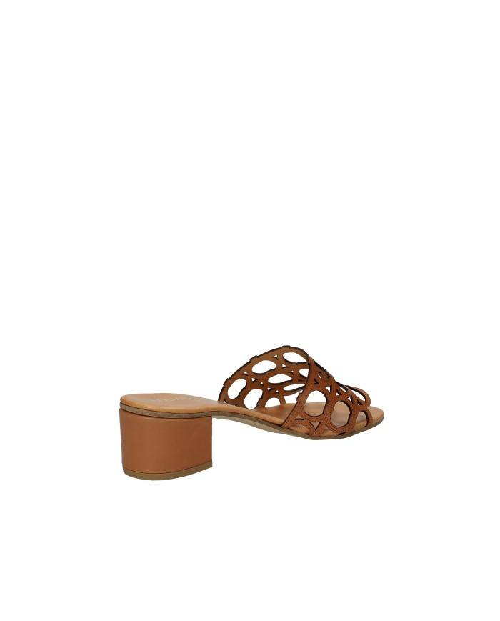 Aquaclara Iseo40.tan Sandalo scalzato con tacco in pelle Tan