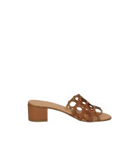 Aquaclara Iseo40.tan Sandalo scalzato con tacco in pelle Tan