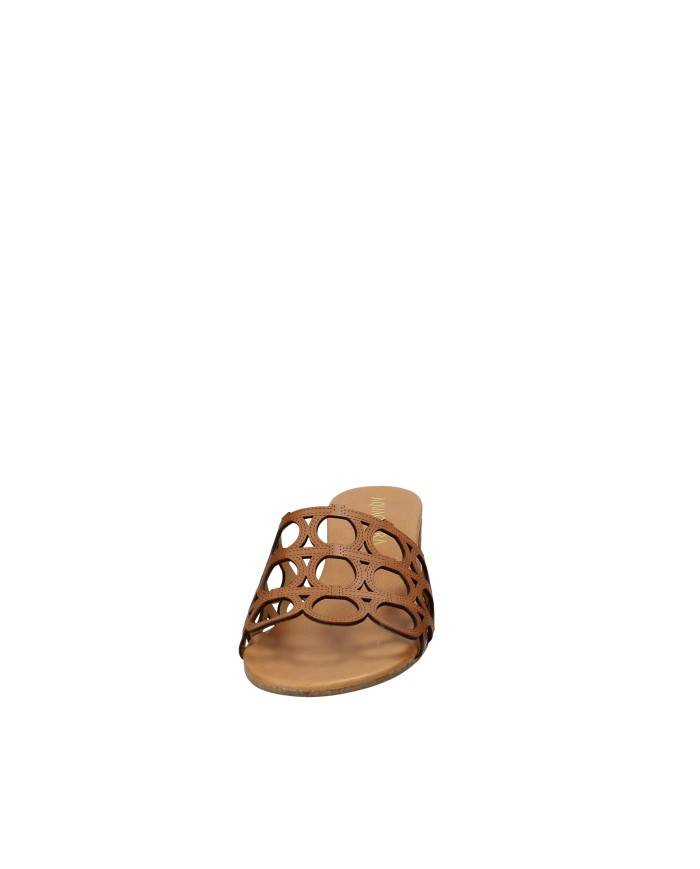 Aquaclara Iseo40.tan Sandalo scalzato con tacco in pelle Tan