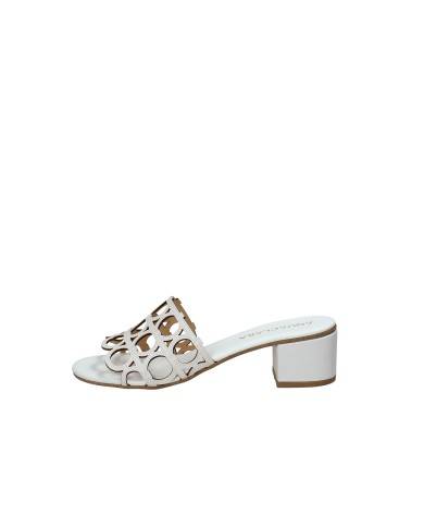 Aquaclara Iseo40.bia Sandalo scalzato con tacco in pelle Bianco