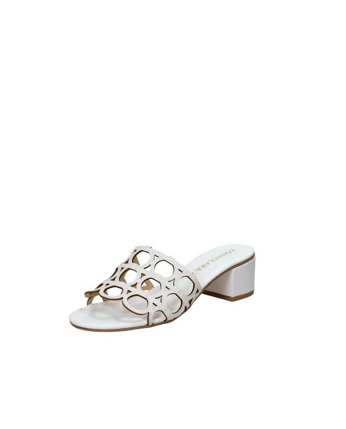 Aquaclara Iseo40.bia Sandalo scalzato con tacco in pelle Bianco