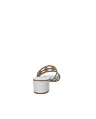 Aquaclara Iseo40.bia Sandalo scalzato con tacco in pelle Bianco