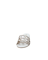 Aquaclara Iseo40.bia Sandalo scalzato con tacco in pelle Bianco