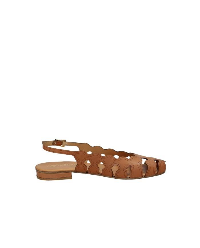 Aquaclara Nilo.tan Slingback spuntata tipo ballerina in pelle Tan
