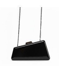 Albano Borse c2000 Pochette rigida geometrica in naplak Nero