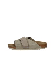 Birkenstock Kyoto.1015573 Sandalo in nabuk e camoscio chiusura a strappo Taupe