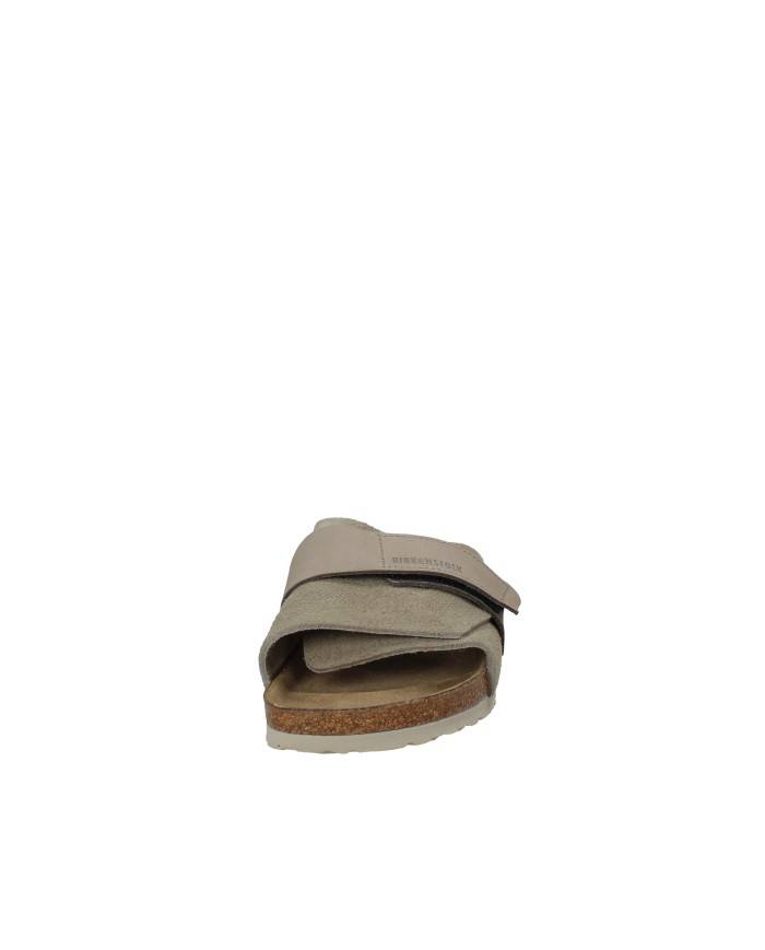 Birkenstock Kyoto.1015573 Sandalo in nabuk e camoscio chiusura a strappo Taupe