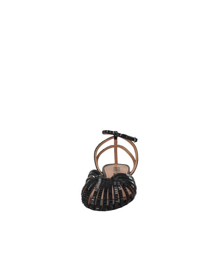 Bibi Lou 559z75vk Sandalo basso con cinturino in pelle e raso Nero