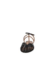Bibi Lou 559z75vk Sandalo basso con cinturino in pelle e raso Nero