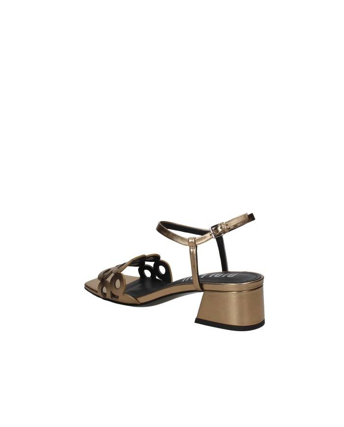 Bibi Lou 628z10vk Sandalo con tacco medio in pelle laminata Bronzo