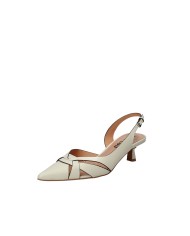 Bibi Lou 632z10vk Décolleté slingback a punta in pelle Off White