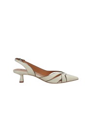 Bibi Lou 632z10vk Décolleté slingback a punta in pelle Off White