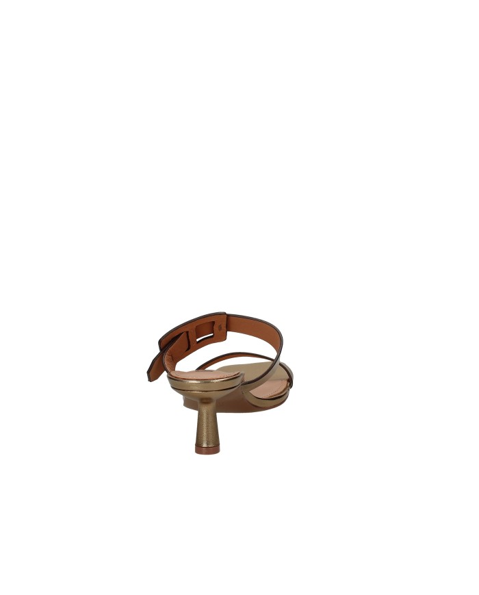 Bibi Lou 662z10vk Sandali scalzati con tacco in pelle laminata Bronzo
