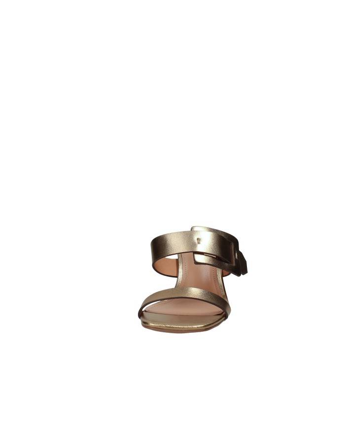 Bibi Lou 662z10vk Sandali scalzati con tacco in pelle laminata Bronzo