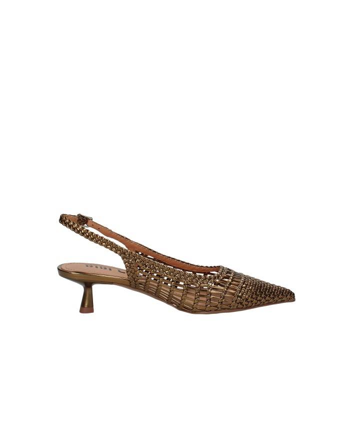 Bibi Lou 703z80vk Décolleté slingback in pelle intrecciata Bronzo