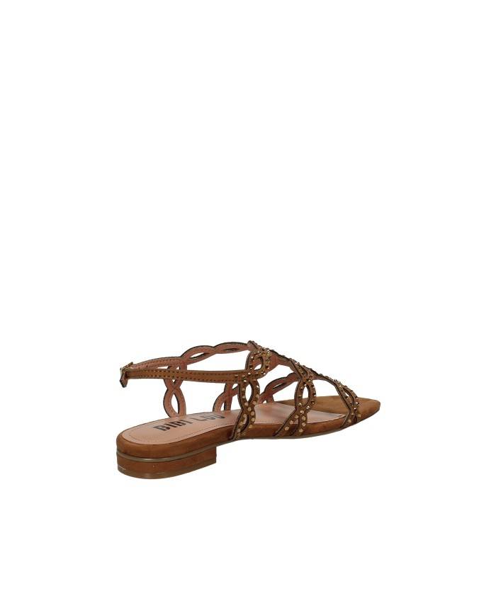 Bibi Lou 865z00hg Sandali bassi da donna in pelle e camoscio Tan