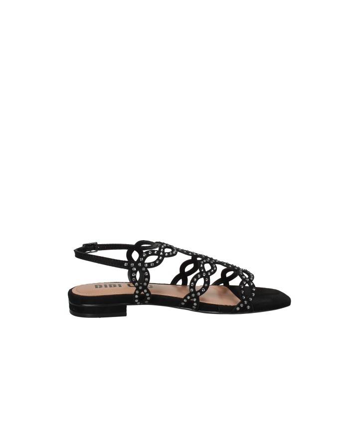 Bibi Lou 865z00hg Sandali bassi da donna in pelle e camoscio Nero