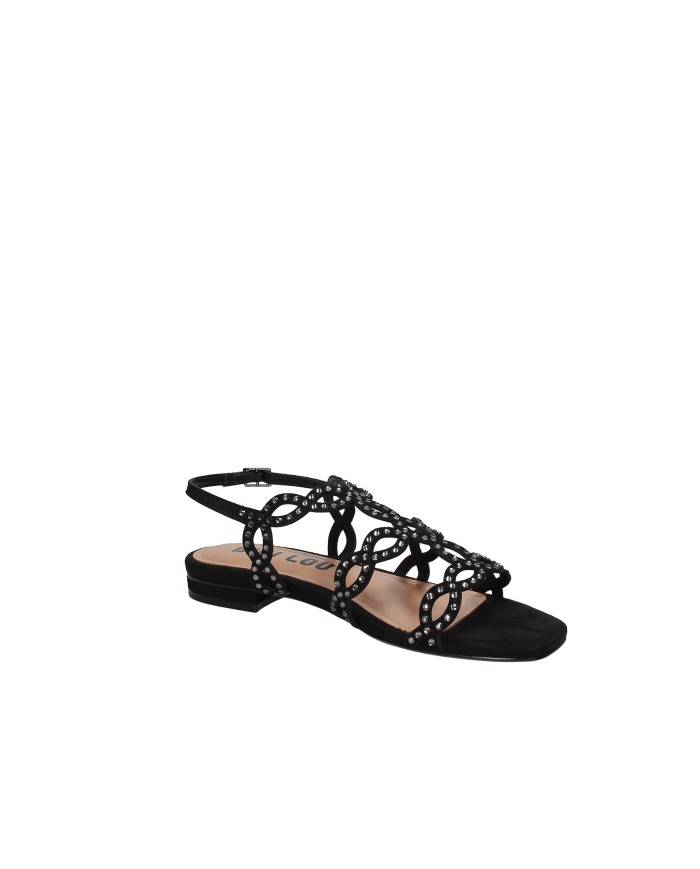 Bibi Lou 865z00hg Sandali bassi da donna in pelle e camoscio Nero