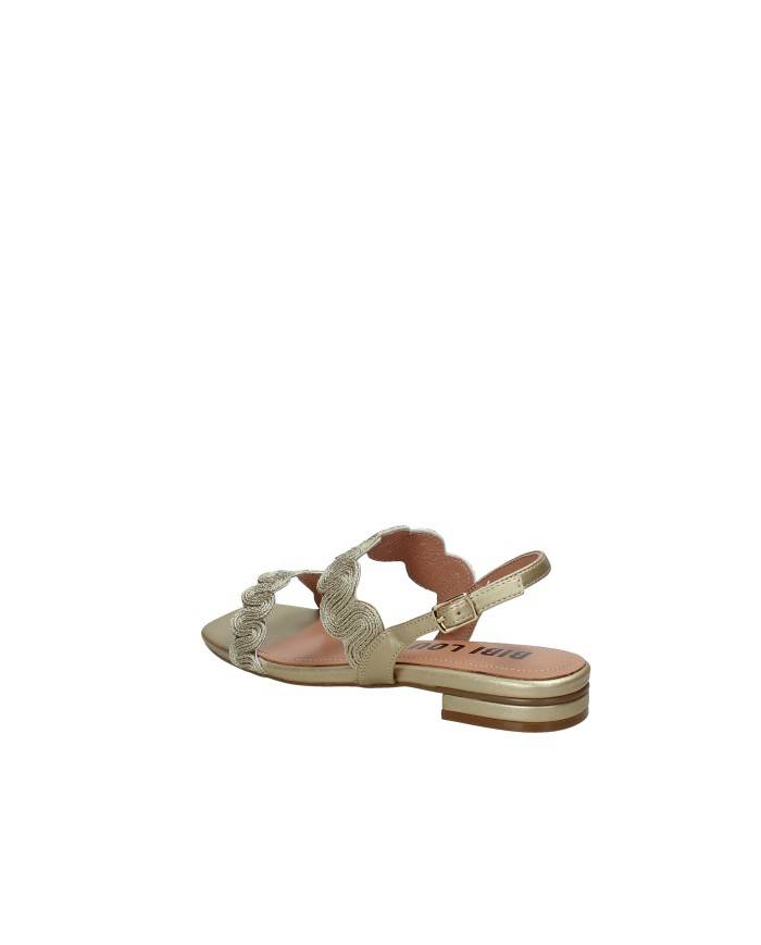 Bibi Lou 873z94hg Sandalo basso in pelle e tessuto Oro