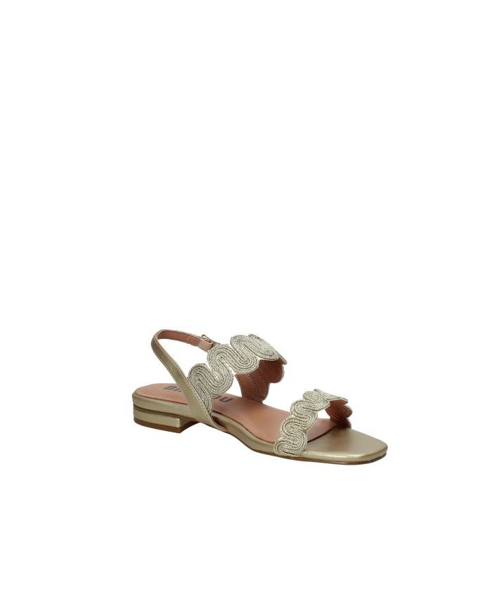 Bibi Lou 873z94hg Sandalo basso in pelle e tessuto Oro