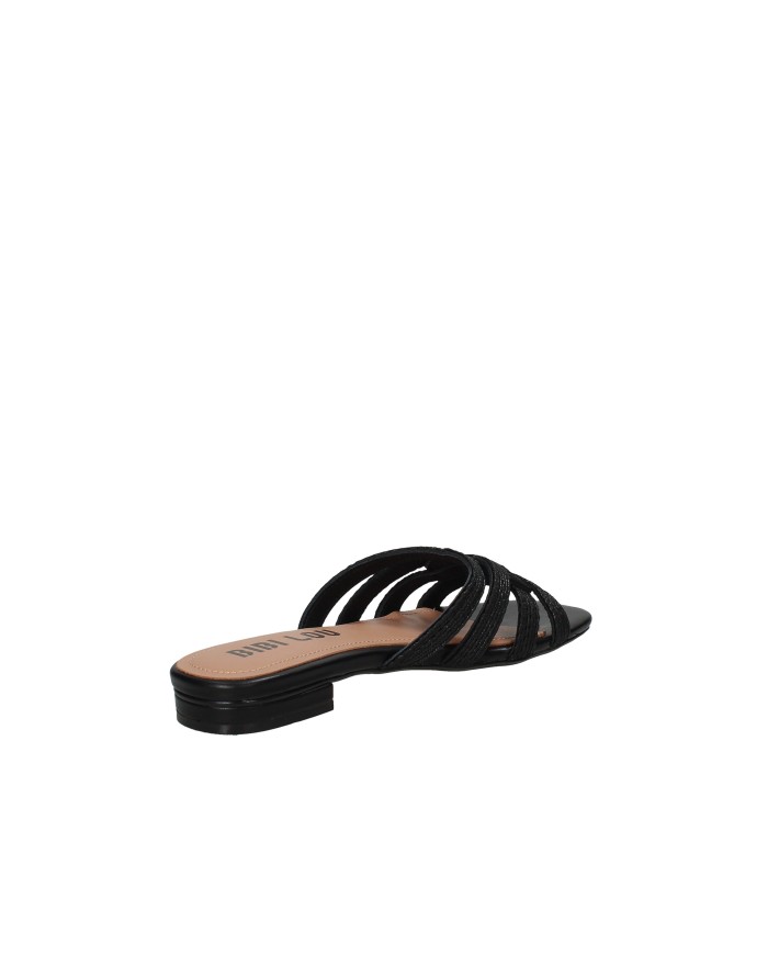 Bibi Lou 877z94hg Sandalo basso ciabattina in tessuto Nero