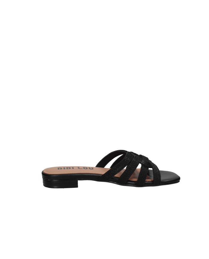 Bibi Lou 877z94hg Sandalo basso ciabattina in tessuto Nero