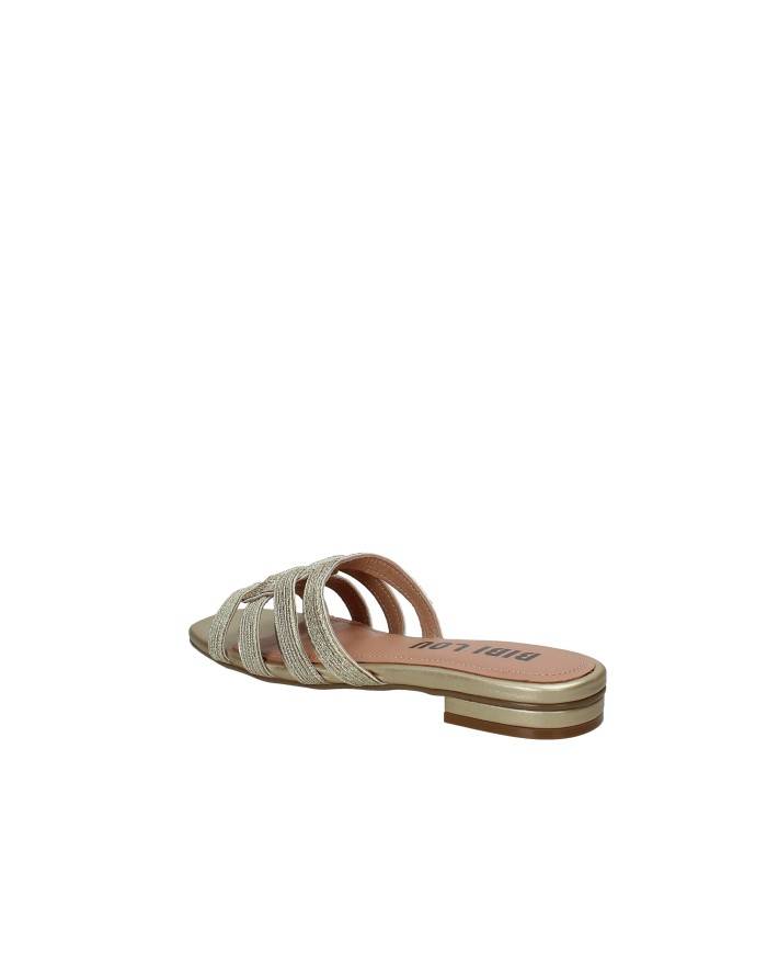 Bibi Lou 877z94hg Sandalo basso ciabattina in tessuto e laminato Oro