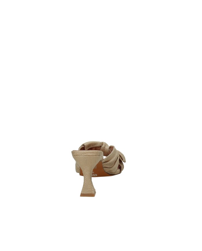 Bibi Lou 885z69hg Sandali scalzati alti in pelle e tessuto Beige